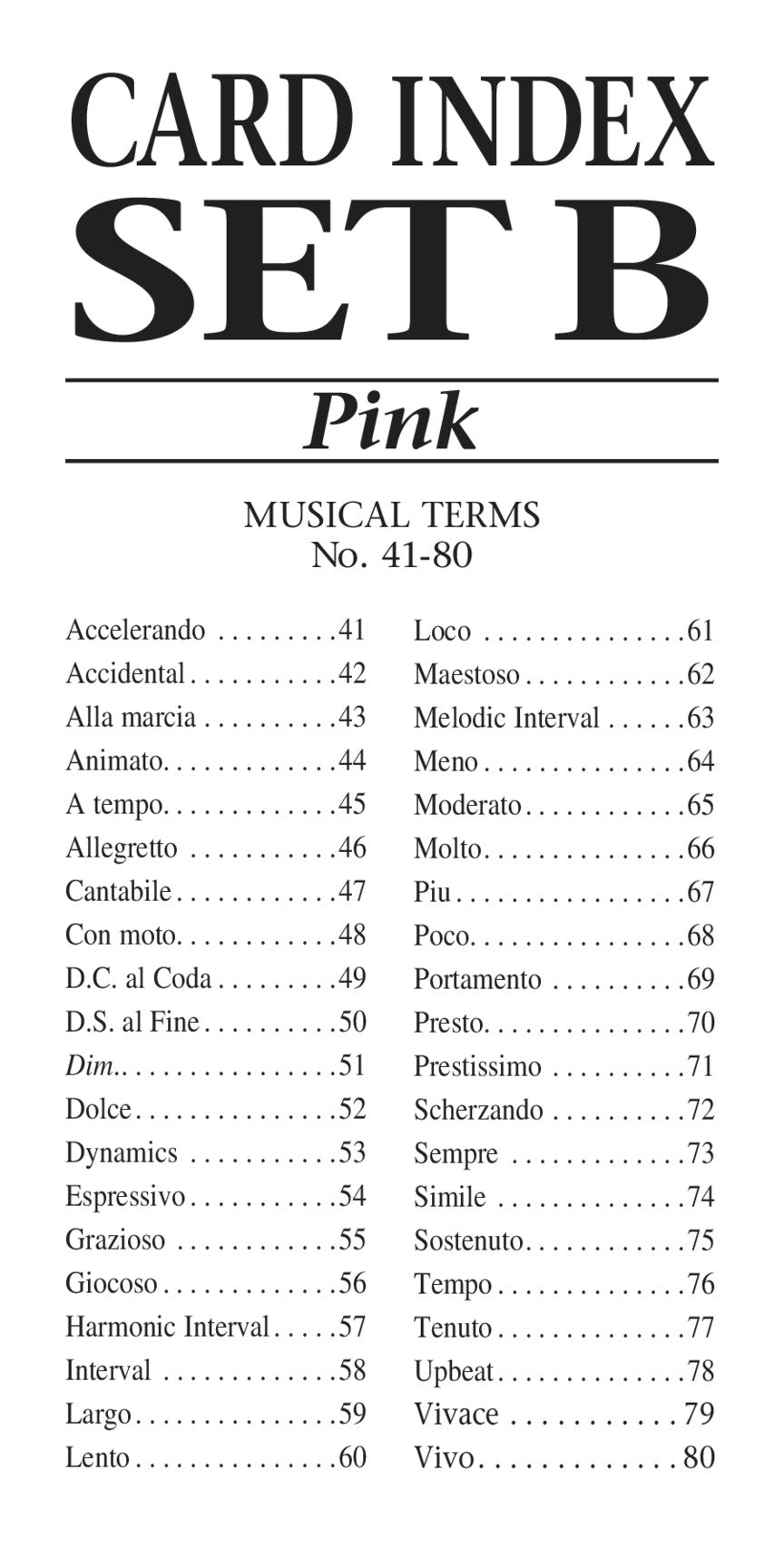 Music Flash Cards – Set B - sample page 2