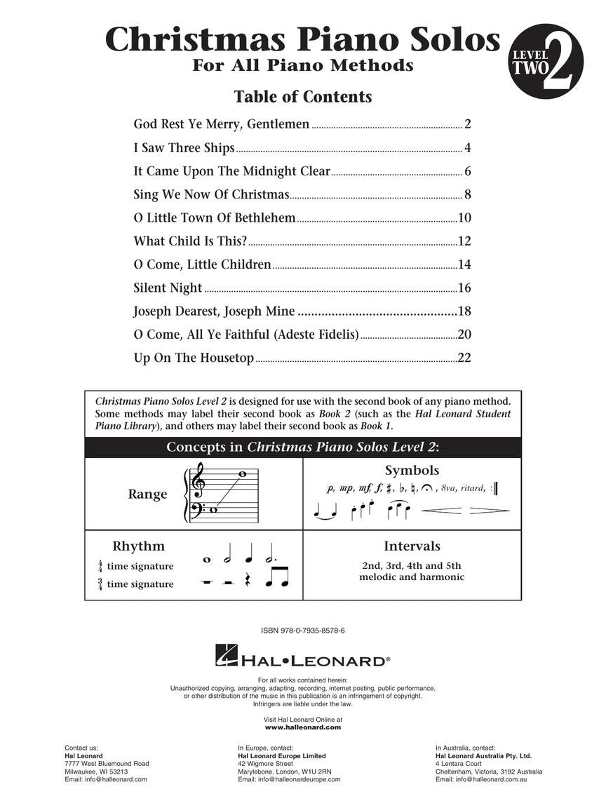 Christmas Piano Solos – Level 2 - sample page 2