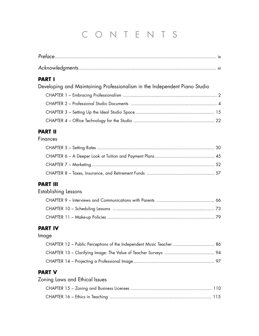 The Independent Piano Teacher's Studio Handbook - sample page 2