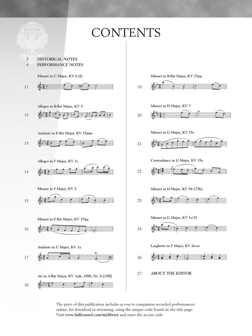 Mozart – 15 Easy Piano Pieces - sample page 2