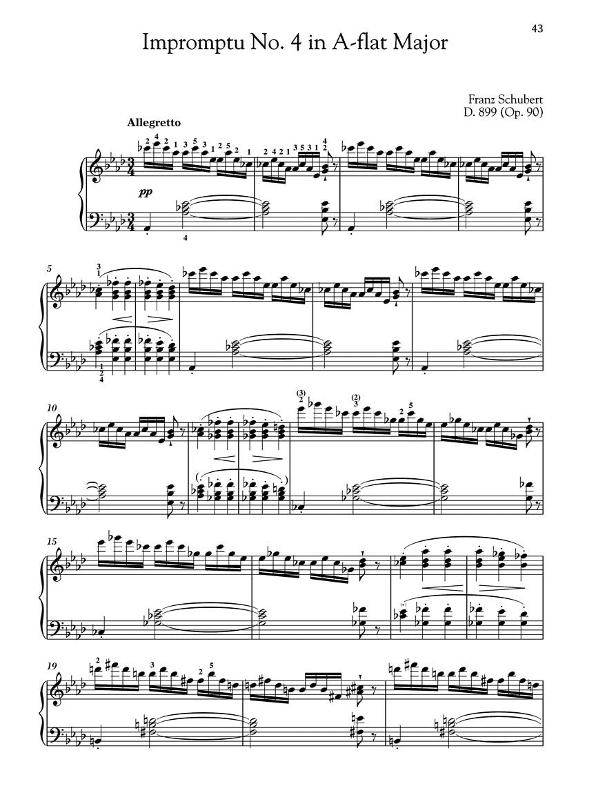 Schubert – Four Impromptus, D. 899 (0p. 90) - sample page 5