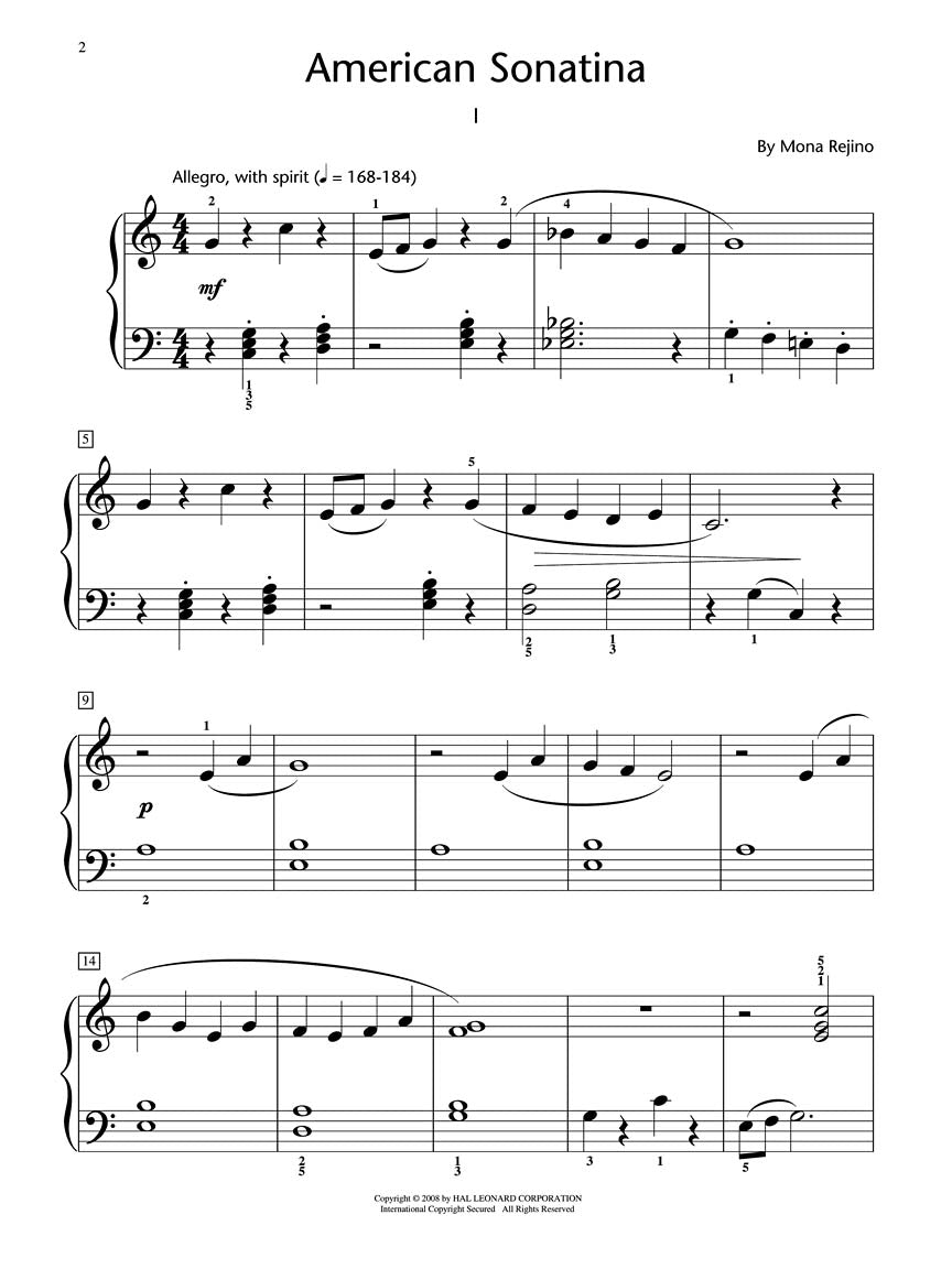 American Sonatina - sample page 1