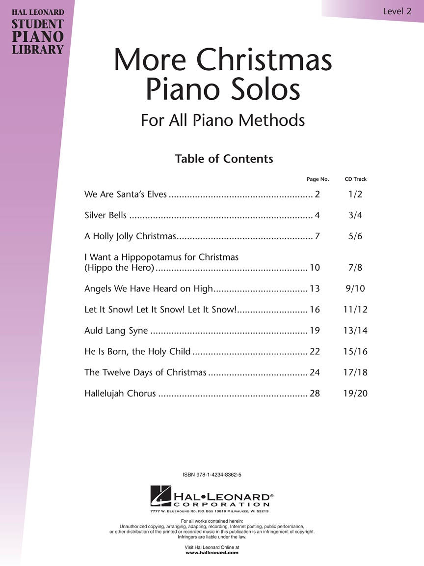 More Christmas Piano Solos – Level 2 - sample page 2