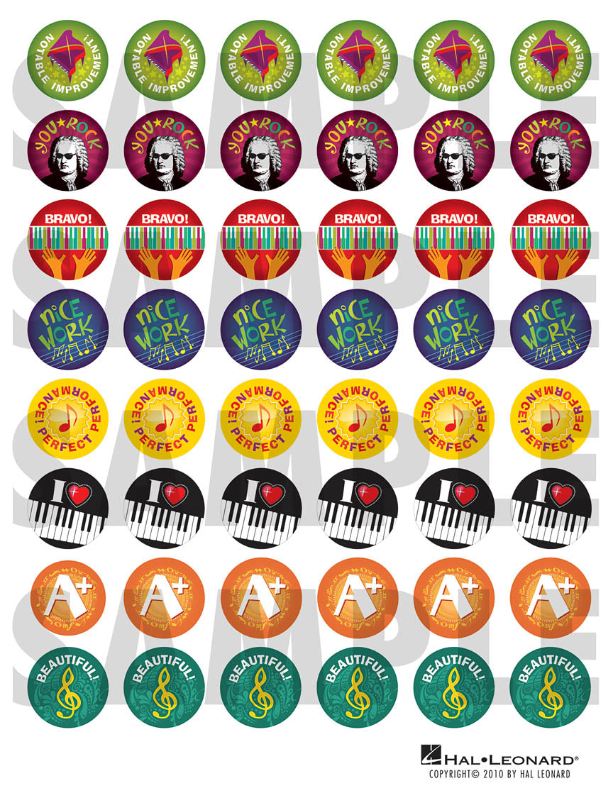 Music Award Stickers - sample page 1