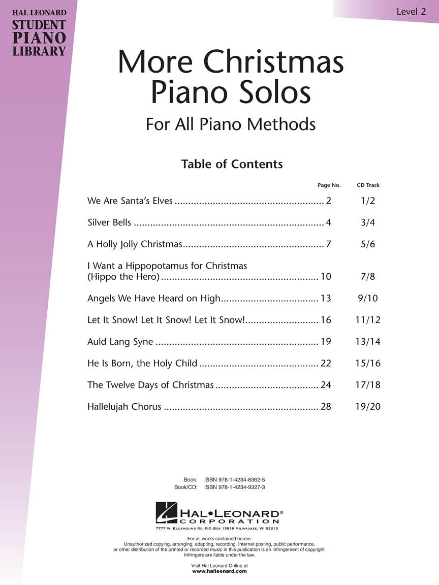 More Christmas Piano Solos – Level 2 - sample page 2