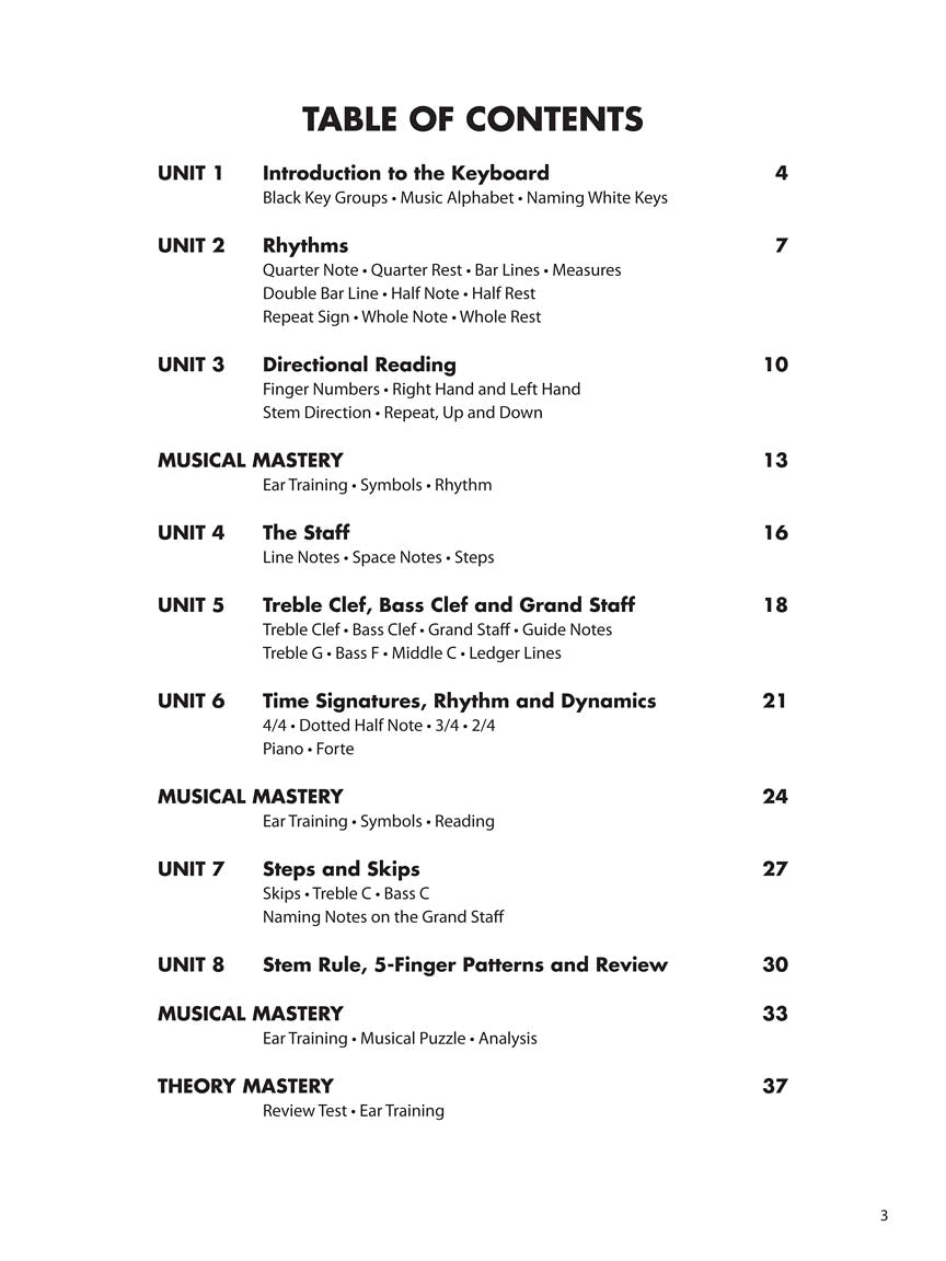 Essential Elements Piano Theory – Level 1 - sample page 2