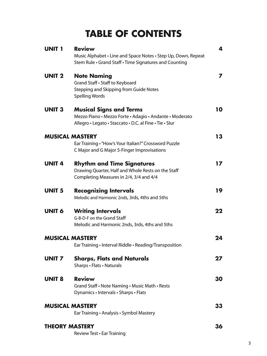 Essential Elements Piano Theory – Level 2 - sample page 3