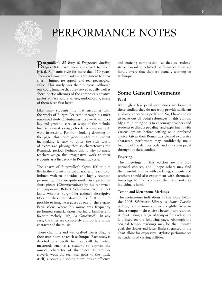 Burgmüller – 25 Progressive Studies, Opus 100 - sample page 4