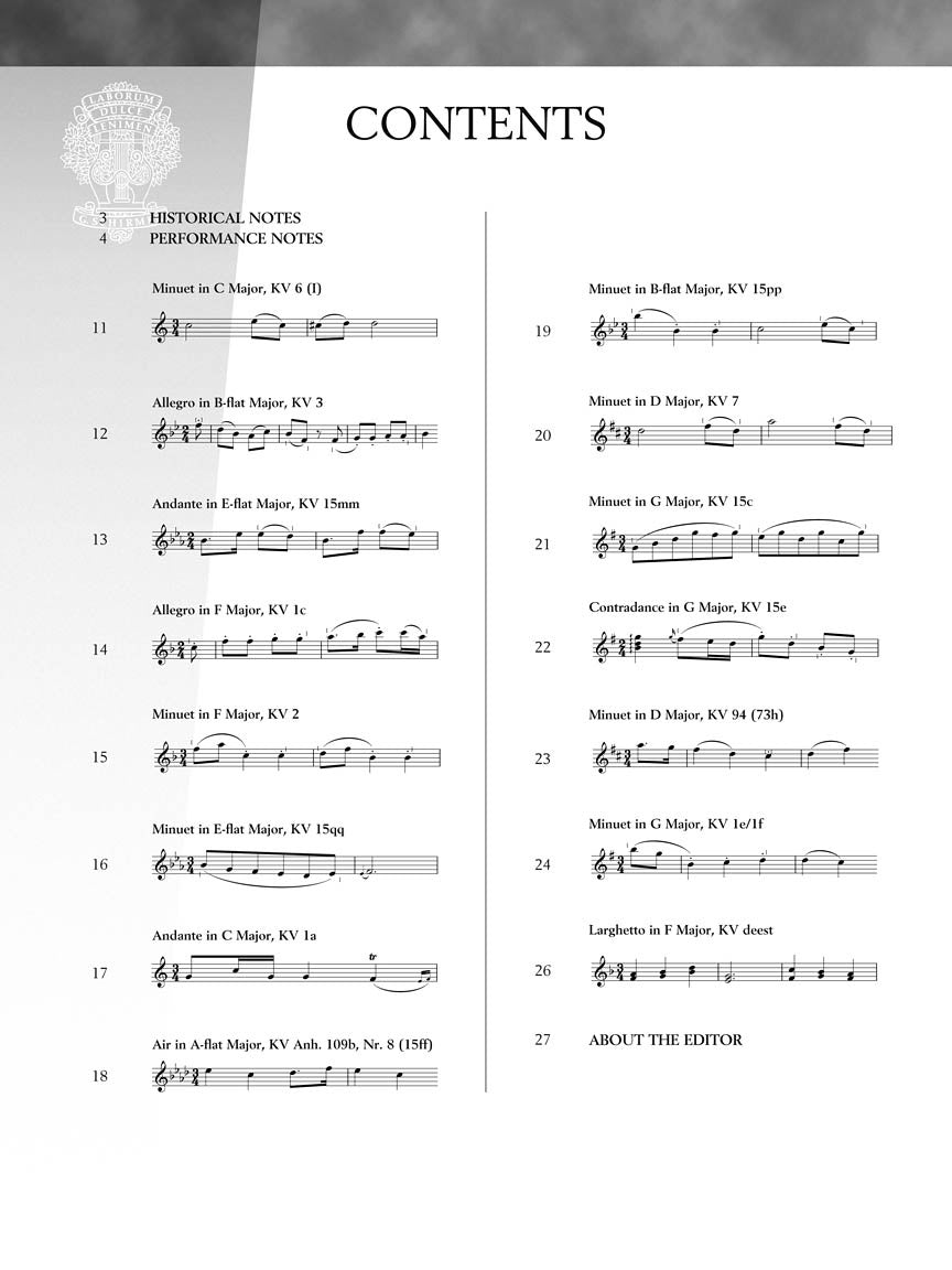 Mozart – 15 Easy Piano Pieces - sample page 2