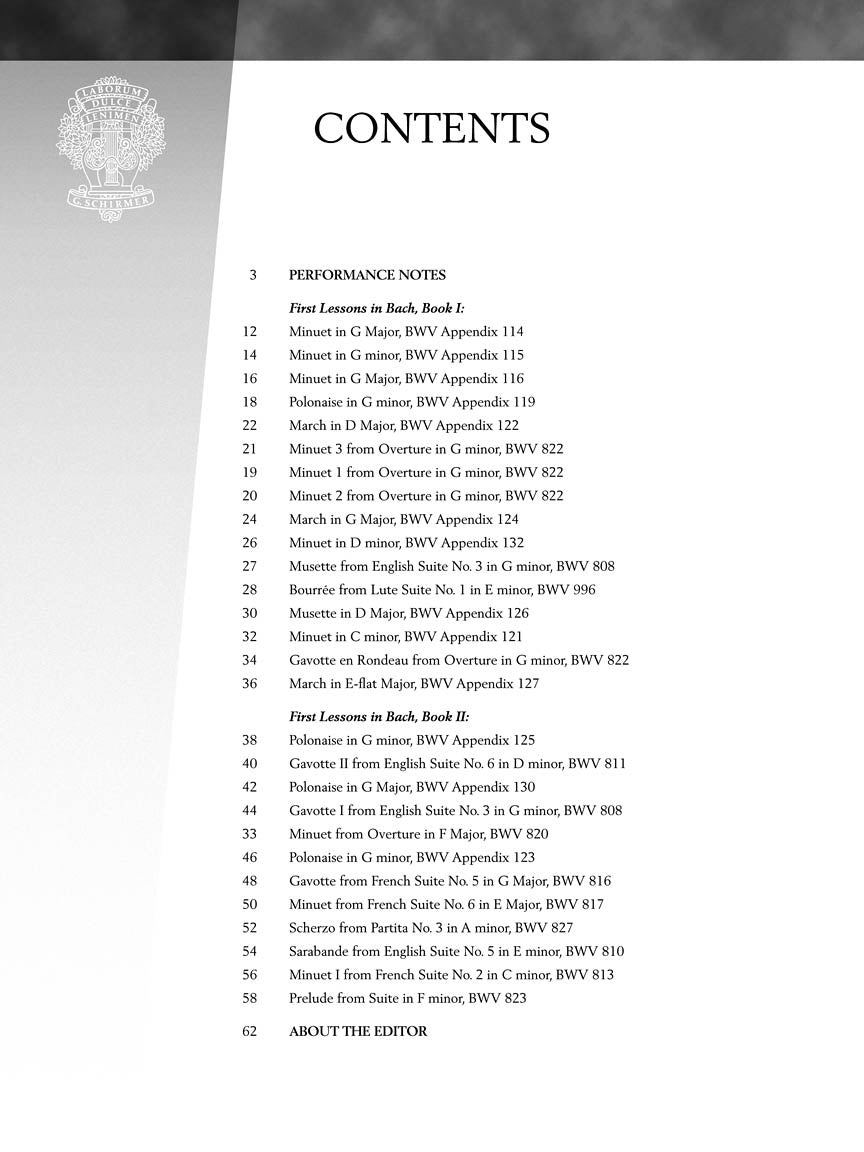First Lessons in Bach - sample page 2