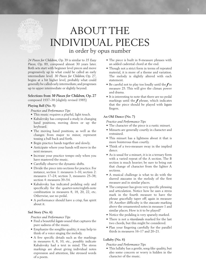 Dmitri Kabalevsky – Selected Piano Pieces - sample page 5