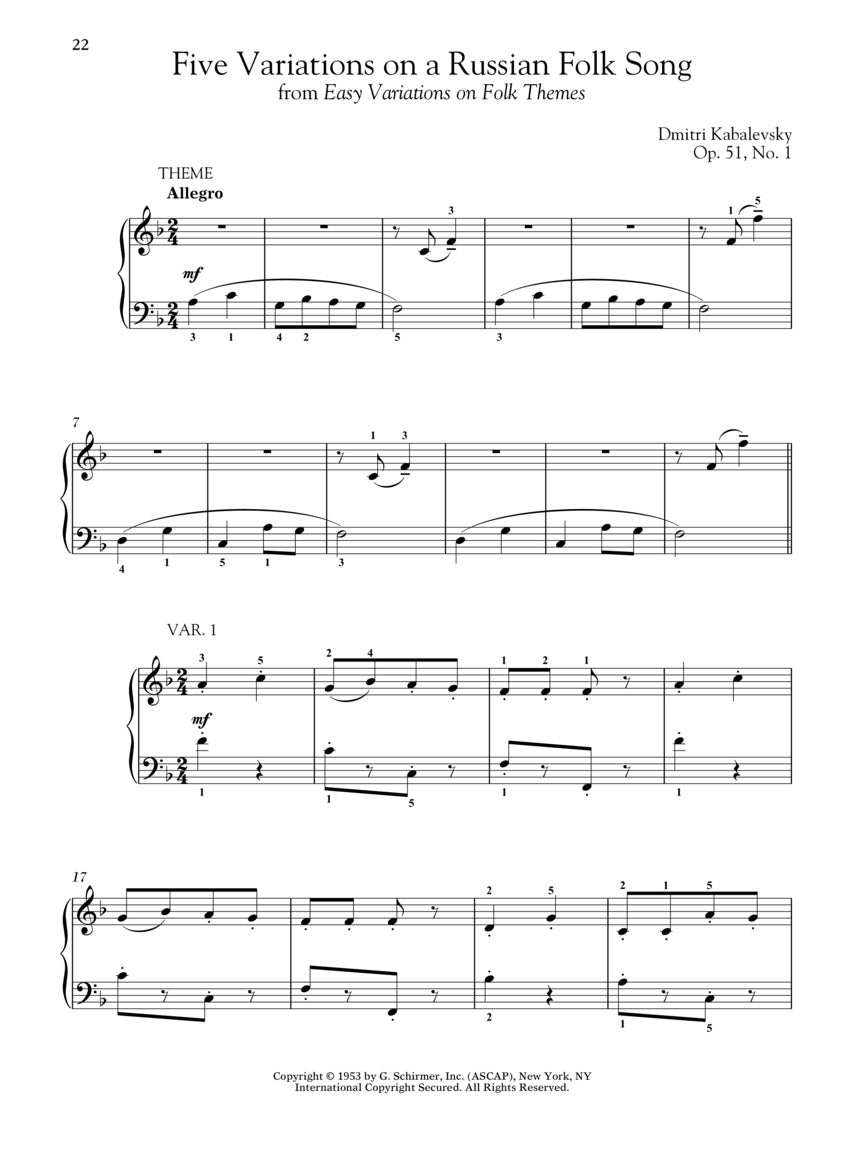 Dmitri Kabalevsky – Selected Piano Pieces - sample page 7