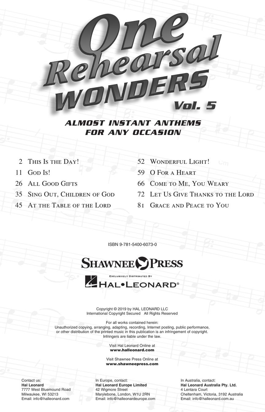 One Rehearsal Wonders, Volume 5 - sample page 2