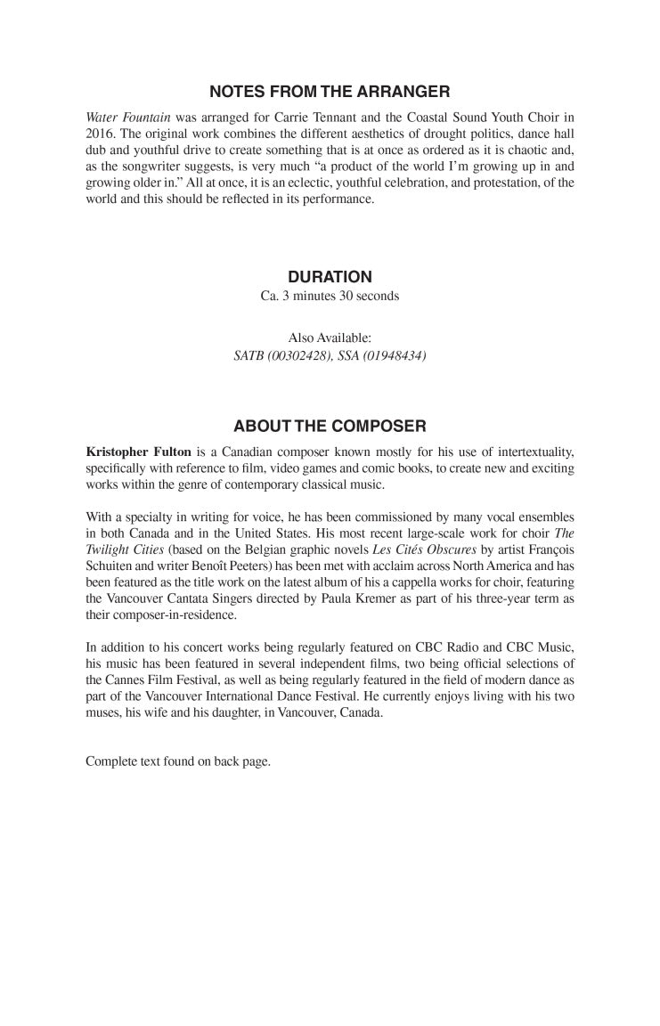 Water Fountain - sample page 2