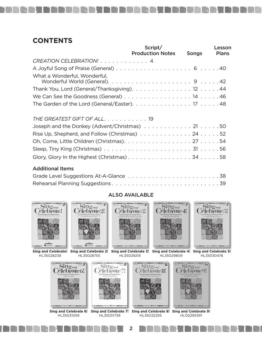 Sing and Celebrate 10! Sacred Songs for Young Voices - sample page 2