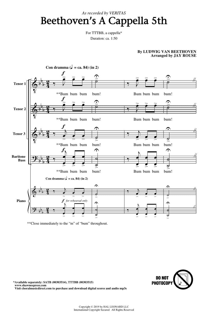 Beethoven's A Cappella 5th - sample page 3
