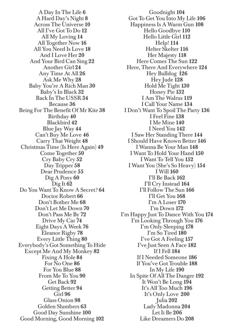 The Beatles Complete Chord Songbook - sample page 2