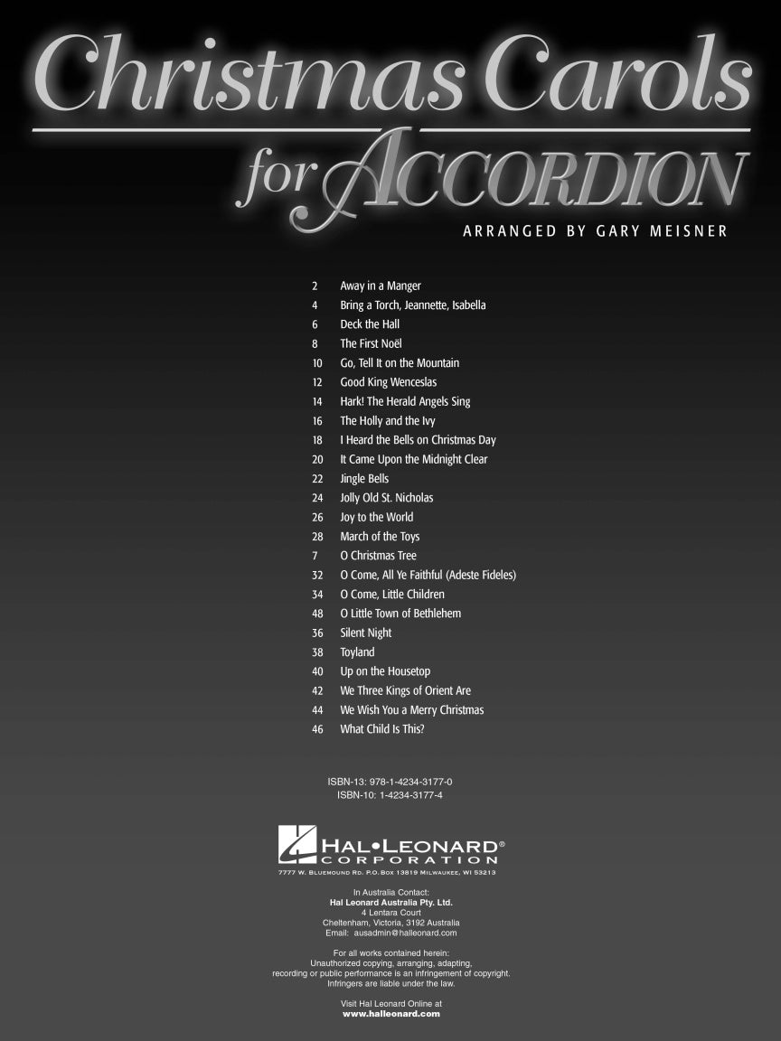 Christmas Carols for Accordion - sample page 2