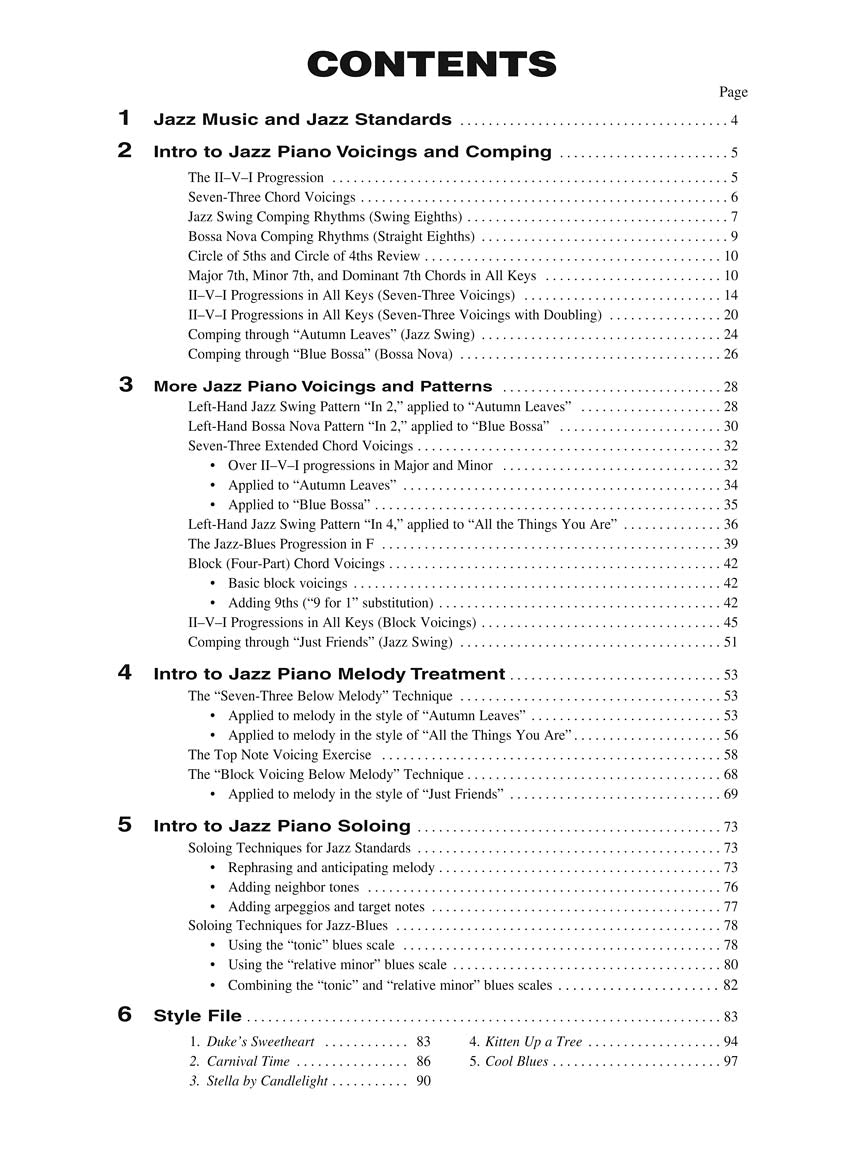 Intro to Jazz Piano - sample page 2