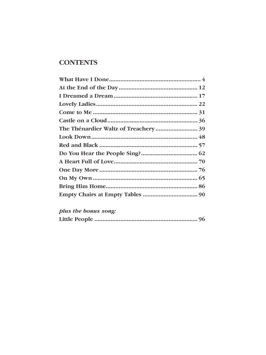 Les Misérables in Concert - sample page 2