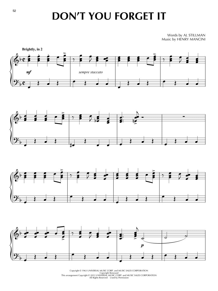 Henry Mancini Piano Solos - sample page 2