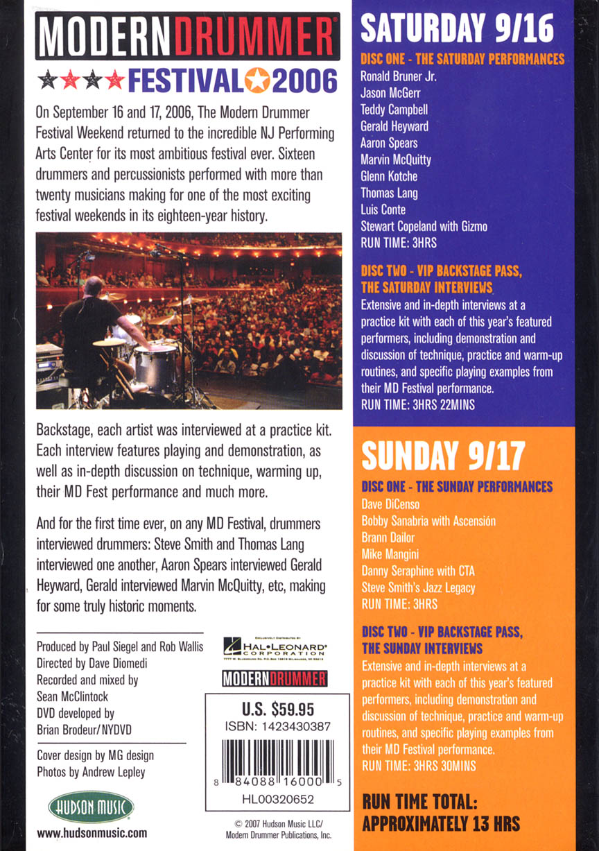 Modern Drummer Festival 2006 – Saturday & Sunday - sample page 2