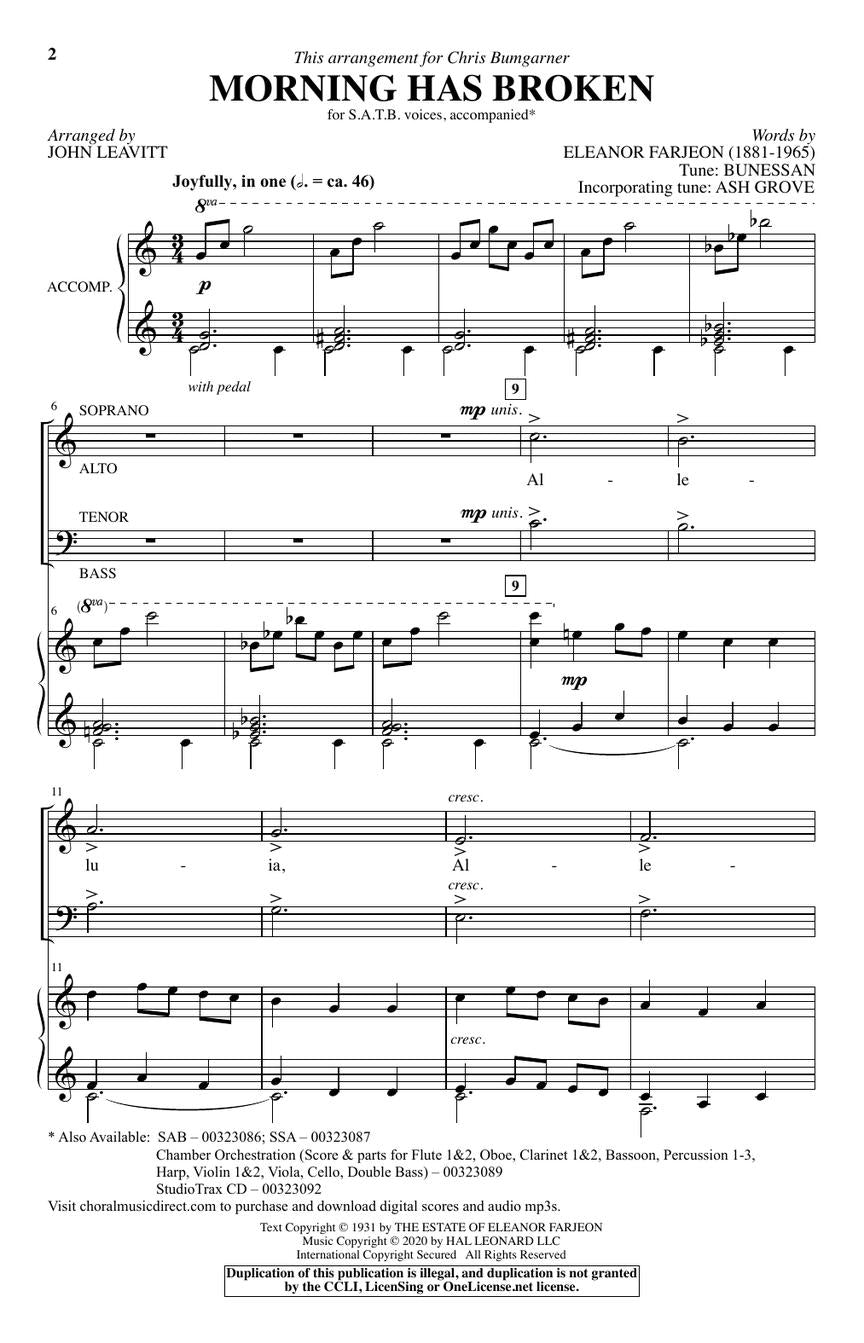 Morning Has Broken - sample page 2