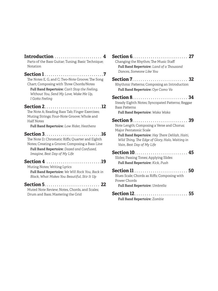 Modern Band Method – Bass, Book 1 - sample page 2
