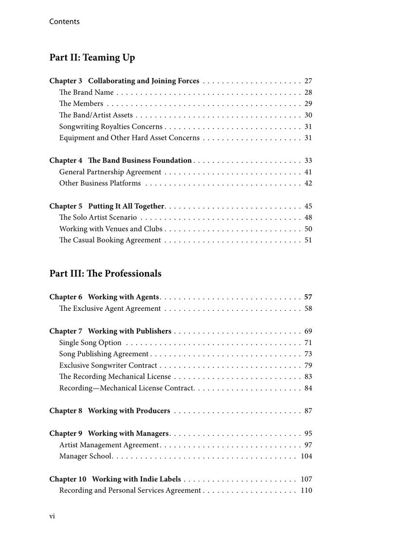 The Music Business Contract Library - sample page 3
