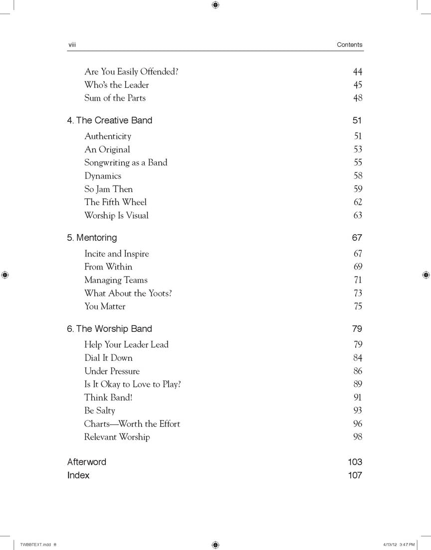 Worship Musician! Presents The Worship Band Book - sample page 3