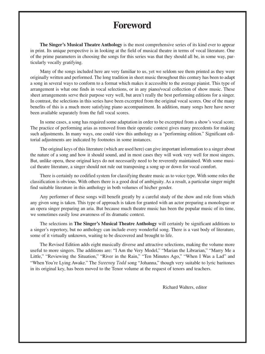 The Singer's Musical Theatre Anthology – Volume 1, Revised - sample page 2