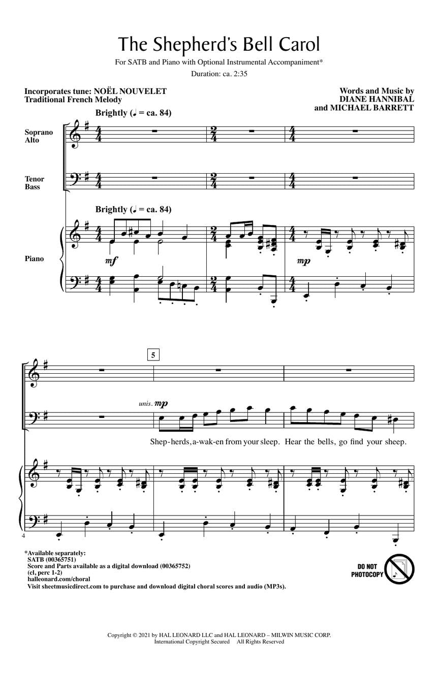 The Shepherd's Bell Carol - sample page 2