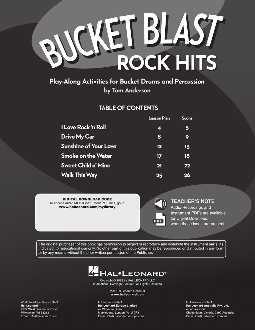 Bucket Blast: Rock Hits - sample page 2