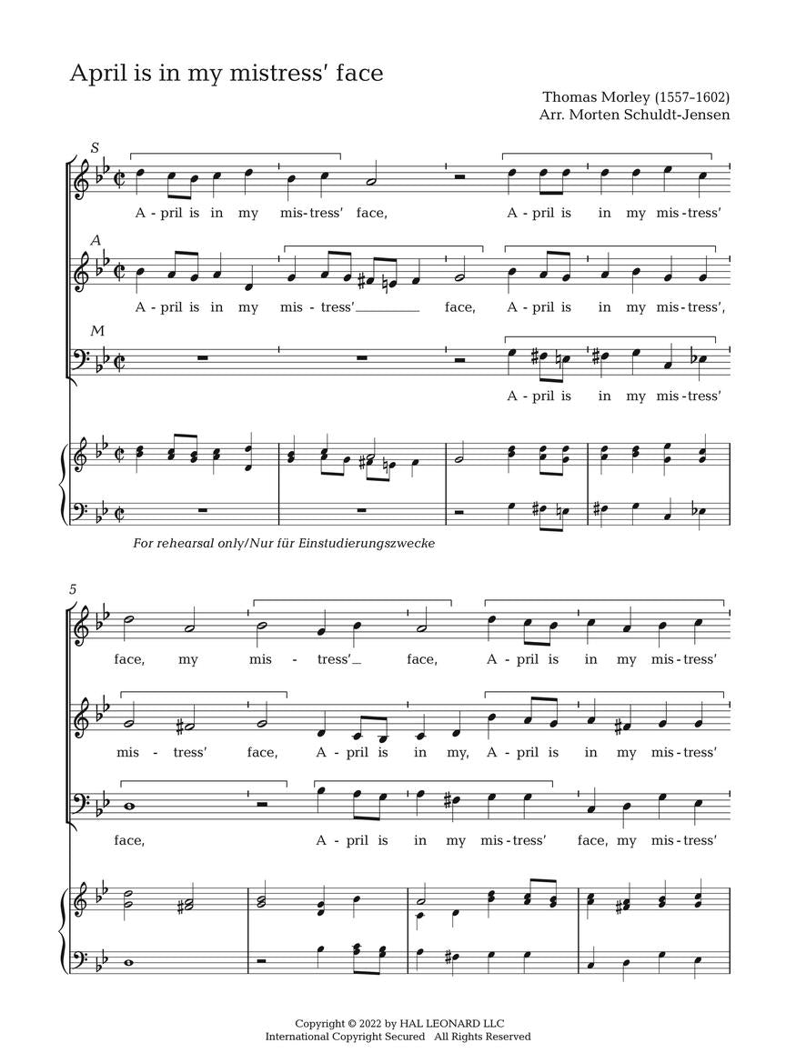 English Madrigals 1 - sample page 1