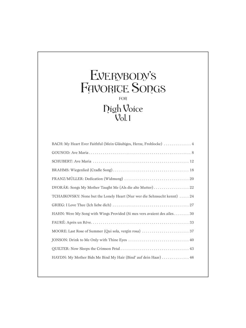 Everybody's Favorite Songs – High Voice, Vol. I - sample page 2