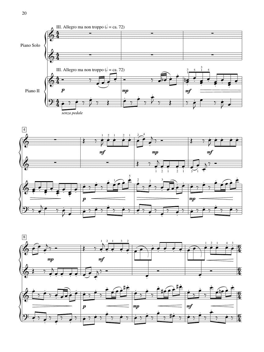 Concerto No. 1 for Piano and Strings - sample page 5