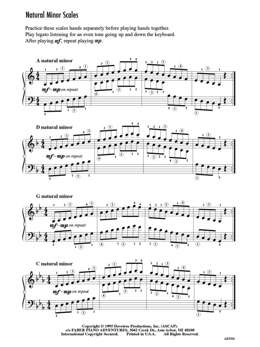 Achievement Skill Sheet No. 6: Two-Octave Minor Scales & Arpeggios - sample page 2