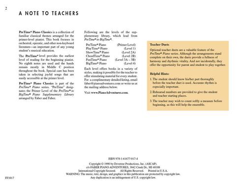 PreTime® Piano Classics - sample page 1