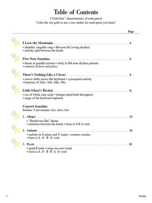 Level 2A – Gold Star Performance with Online Audio - sample page 1