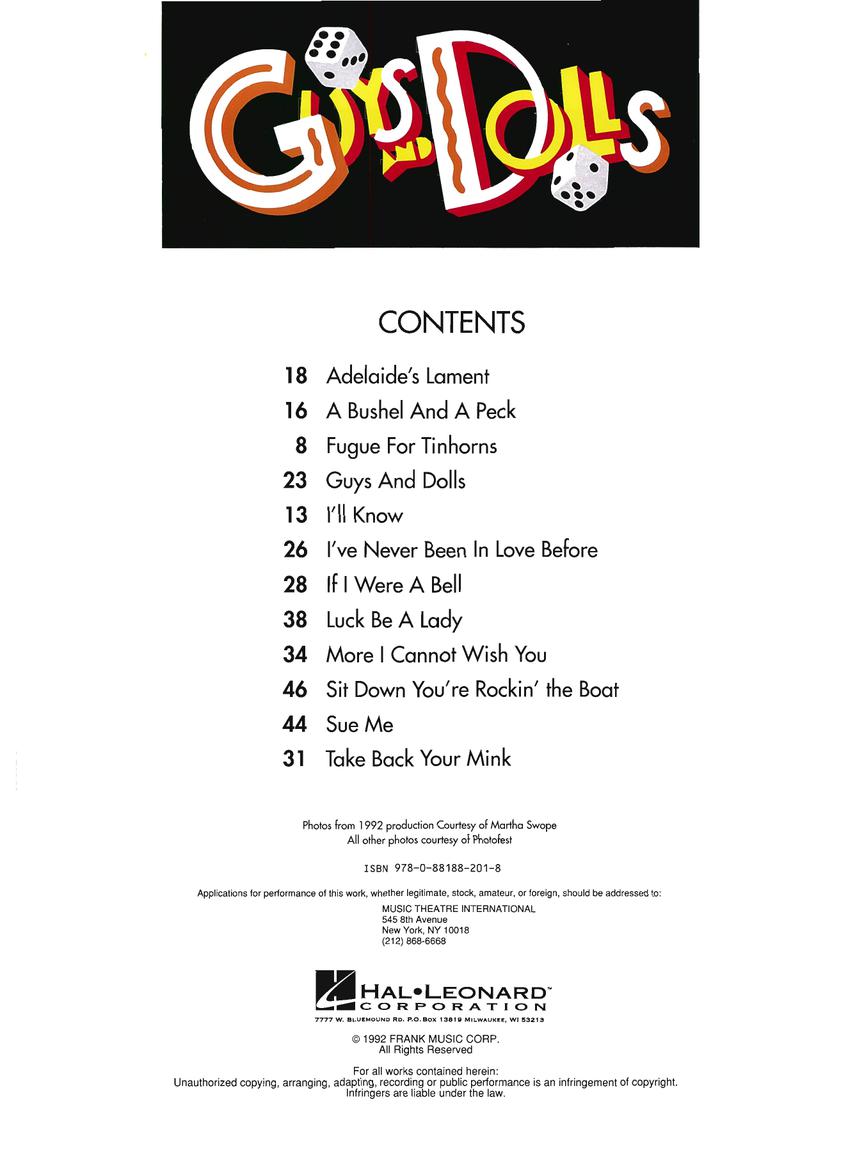Guys and Dolls - sample page 2