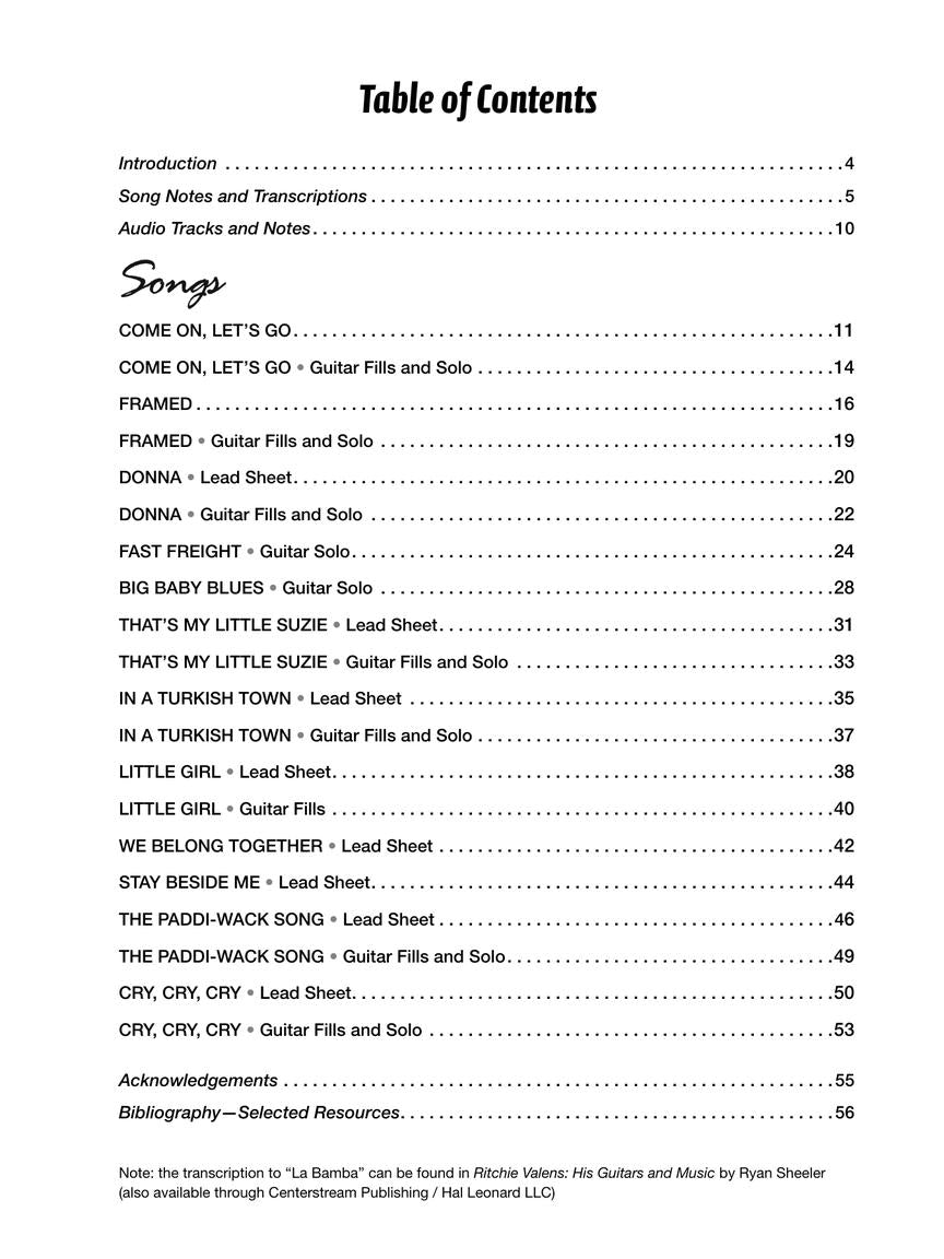 Ritchie Valens Songbook – Hits and B-Sides - sample page 2