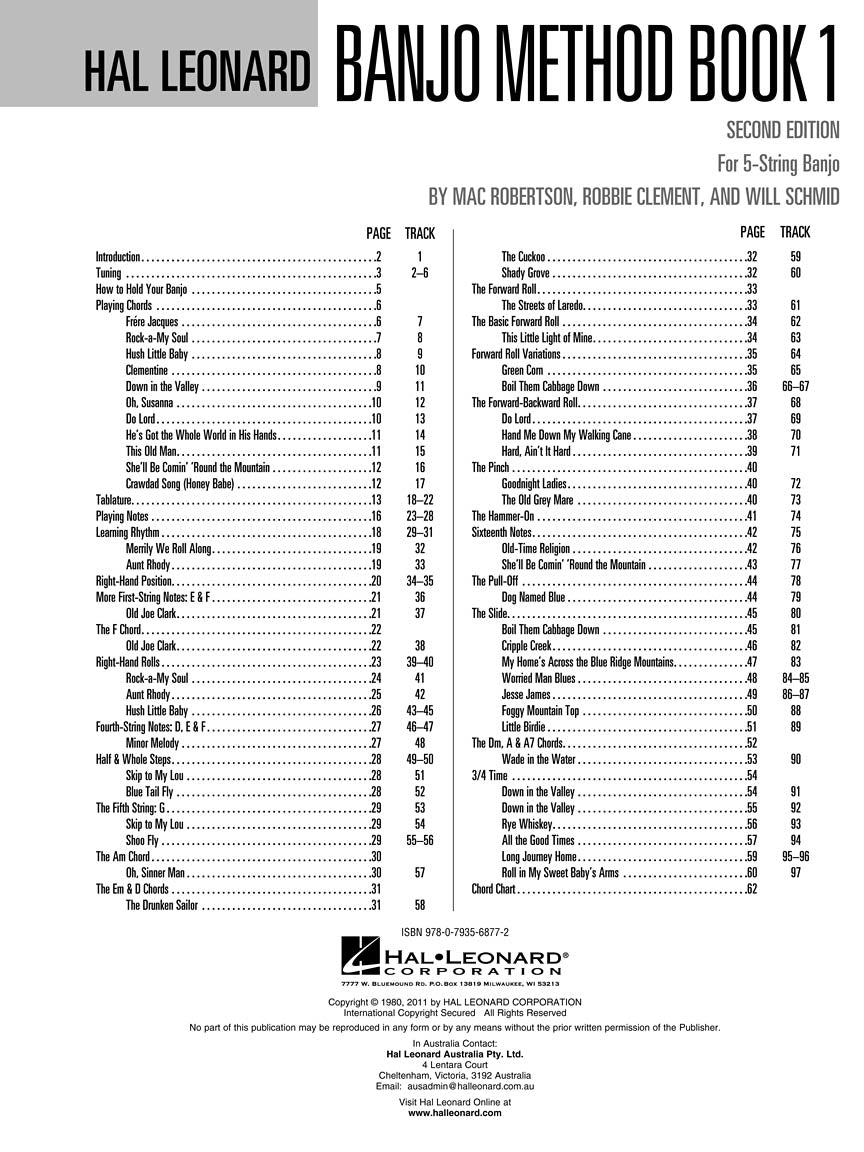 Hal Leonard Banjo Method – Book 1 – 2nd Edition - sample page 1