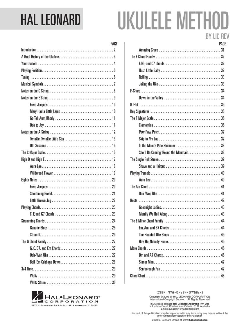 Hal Leonard Ukulele Method Book 1 - sample page 2