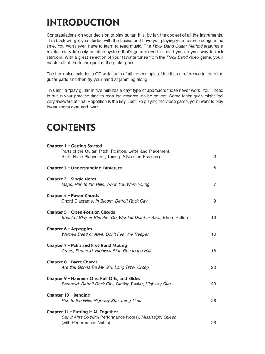 Rock Band Guitar Method - sample page 2