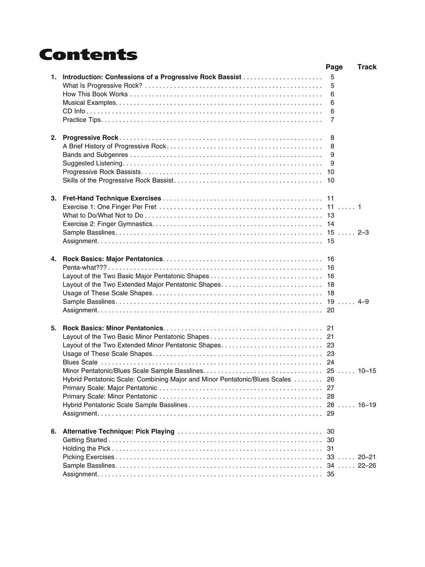 Progressive Rock Bass - sample page 1