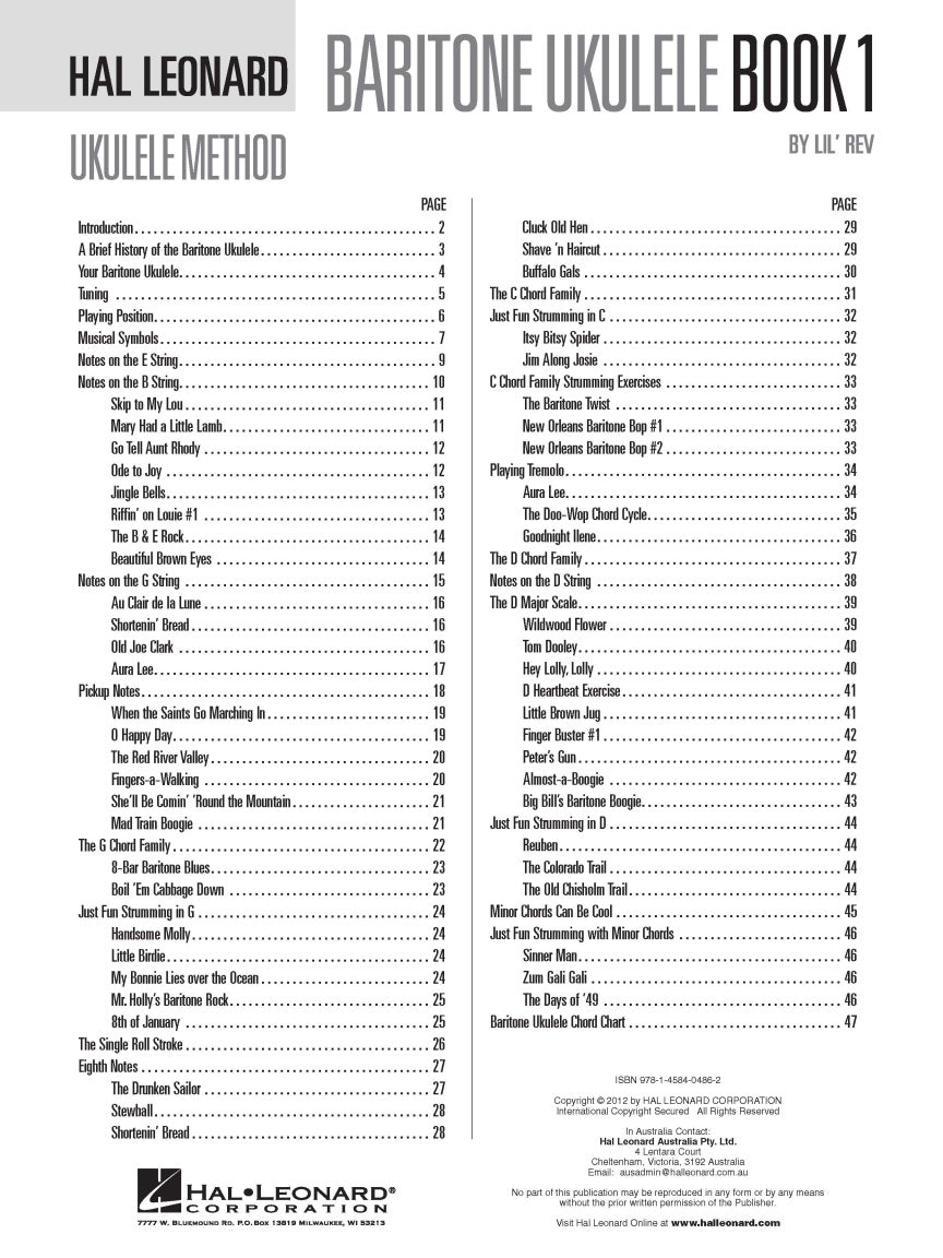 Hal Leonard Baritone Ukulele Method – Book 1 - sample page 2