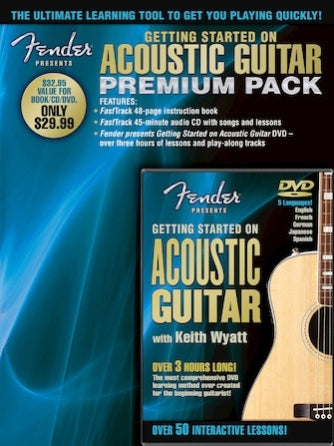 Product Cover for Fender Presents Getting Started on Acoustic Guitar – Premium Pack