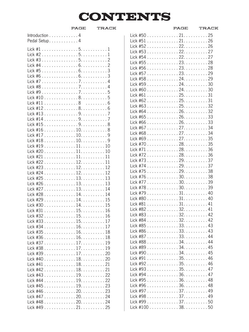 100 Hot Licks for Pedal Steel Guitar - sample page 2