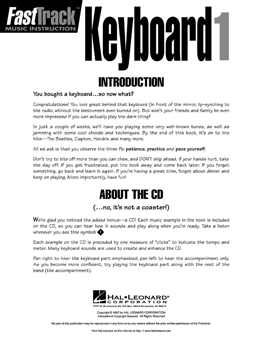 <i>Fast</i>Track Keyboard Method – Book 1 - sample page 2