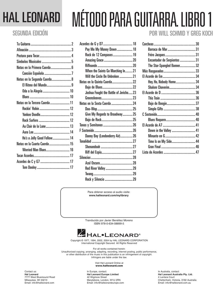 Spanish Edition: Hal Leonard Metodo Para Guitarra Libro 1 – Segunda Edition - sample page 2